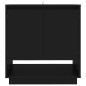 vidaXL Aparador de madera contrachapada negro 70x41x75 cm