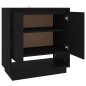 vidaXL Aparador de madera contrachapada negro 70x41x75 cm