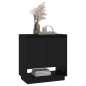 vidaXL Aparador de madera contrachapada negro 70x41x75 cm