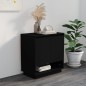vidaXL Aparador de madera contrachapada negro 70x41x75 cm