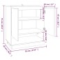 vidaXL Aparador de madera contrachapada negro 70x41x75 cm