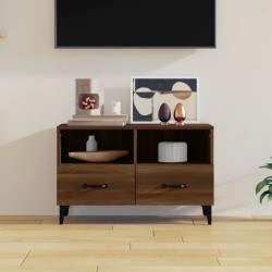 vidaXL Mueble para TV madera contrachapada roble marrón 80x36x50 cm
