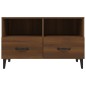vidaXL Mueble para TV madera contrachapada roble marrón 80x36x50 cm