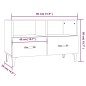 vidaXL Mueble para TV madera contrachapada roble marrón 80x36x50 cm