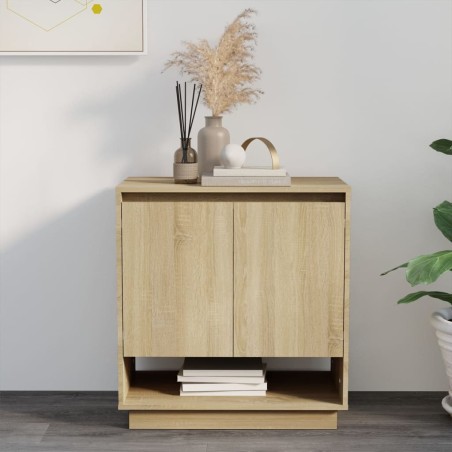 vidaXL Aparador de madera contrachapada roble Sonoma 70x41x75 cm