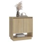 vidaXL Aparador de madera contrachapada roble Sonoma 70x41x75 cm