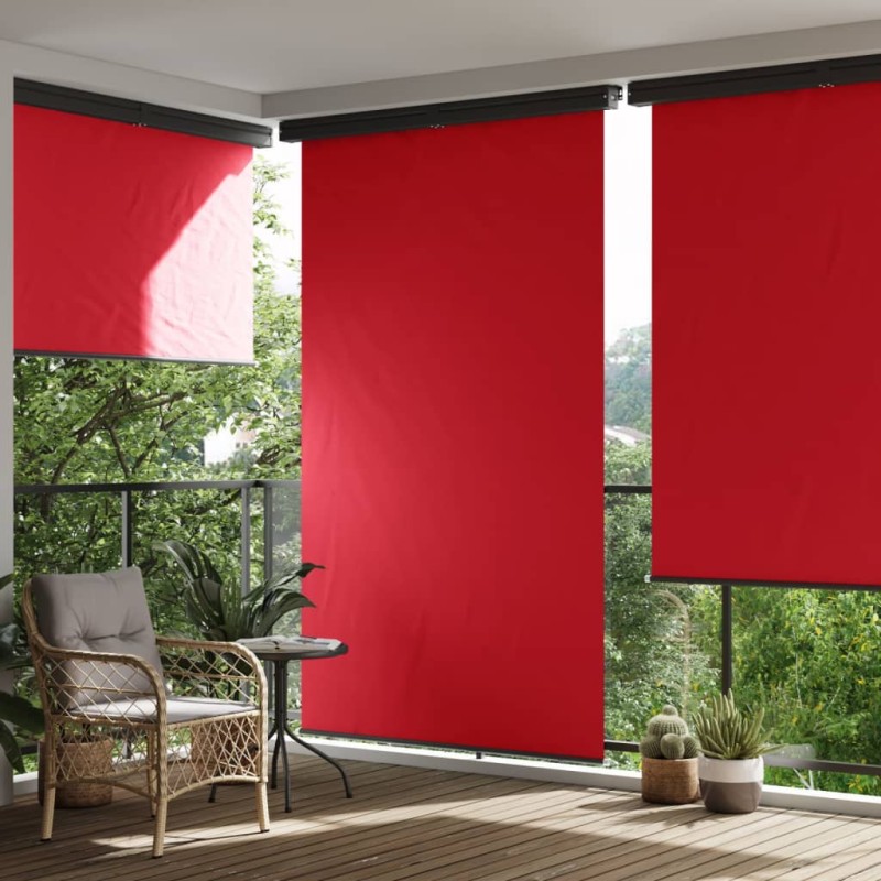 vidaXL Toldo lateral de balcón rojo 145x250 cm vidaXL Toldo lateral de balcón rojo 145x250 cm
