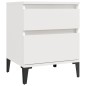 vidaXL Mesita de noche color blanco 40x35x50 cm vidaXL Mesita de noche color blanco 40x35x50 cm