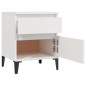 vidaXL Mesita de noche color blanco 40x35x50 cm vidaXL Mesita de noche color blanco 40x35x50 cm