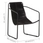 vidaXL Silla de relax de cuero auténtico negro vidaXL Silla de relax de cuero auténtico negro