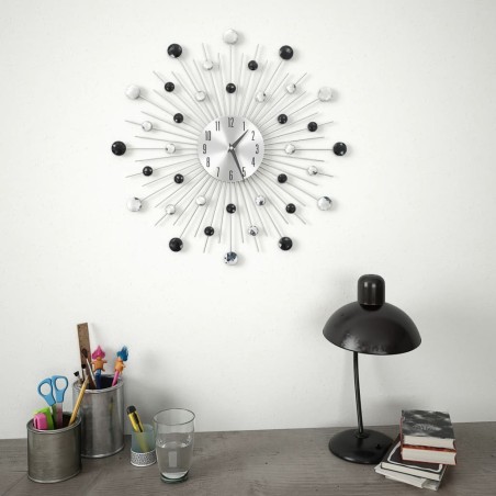 vidaXL Reloj de pared con movimiento de cuarzo diseño moderno 50 cm 