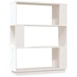 vidaXL Estantería/divisor de espacios madera pino blanco 80x25x101 cm vidaXL Estantería/divisor de espacios madera pino blanco 80x25x101 cm
