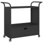 vidaXL Carrito de bar con cajón ratán sintético negro 100x45x97 cm vidaXL Carrito de bar con cajón ratán sintético negro 100x45x97 cm