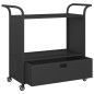 vidaXL Carrito de bar con cajón ratán sintético negro 100x45x97 cm vidaXL Carrito de bar con cajón ratán sintético negro 100x45x97 cm