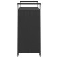 vidaXL Carrito de bar con cajón ratán sintético negro 100x45x97 cm vidaXL Carrito de bar con cajón ratán sintético negro 100x45x97 cm