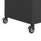 vidaXL Carrito de bar con cajón ratán sintético negro 100x45x97 cm vidaXL Carrito de bar con cajón ratán sintético negro 100x45x97 cm