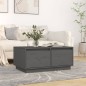 vidaXL Mesa de centro madera maciza de pino gris 80x50x35 cm vidaXL Mesa de centro madera maciza de pino gris 80x50x35 cm