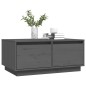 vidaXL Mesa de centro madera maciza de pino gris 80x50x35 cm vidaXL Mesa de centro madera maciza de pino gris 80x50x35 cm