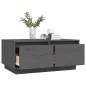 vidaXL Mesa de centro madera maciza de pino gris 80x50x35 cm vidaXL Mesa de centro madera maciza de pino gris 80x50x35 cm