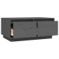 vidaXL Mesa de centro madera maciza de pino gris 80x50x35 cm vidaXL Mesa de centro madera maciza de pino gris 80x50x35 cm