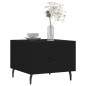 vidaXL Mesa de centro madera contrachapada negro 50x50x40 cm