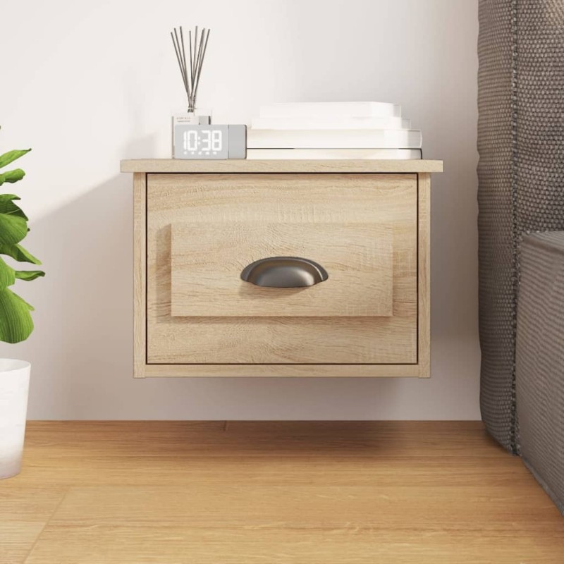 vidaXL Mesita de noche de pared color roble Sonoma 41,5x36x28 cm vidaXL Mesita de noche de pared color roble Sonoma 41,5x36x28 cm