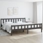 vidaXL Estructura de cama de madera maciza gris 160x200 cm vidaXL Estructura de cama de madera maciza gris 160x200 cm