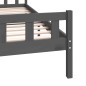 vidaXL Estructura de cama de madera maciza gris 160x200 cm vidaXL Estructura de cama de madera maciza gris 160x200 cm