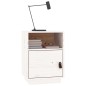 vidaXL Mesitas de noche 2 uds madera maciza pino blanco 40x34x55 cm vidaXL Mesitas de noche 2 uds madera maciza pino blanco 40x34x55 cm