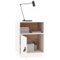 vidaXL Mesitas de noche 2 uds madera maciza pino blanco 40x34x55 cm vidaXL Mesitas de noche 2 uds madera maciza pino blanco 40x34x55 cm