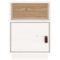 vidaXL Mesitas de noche 2 uds madera maciza pino blanco 40x34x55 cm vidaXL Mesitas de noche 2 uds madera maciza pino blanco 40x34x55 cm