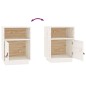 vidaXL Mesitas de noche 2 uds madera maciza pino blanco 40x34x55 cm vidaXL Mesitas de noche 2 uds madera maciza pino blanco 40x34x55 cm