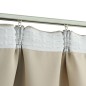 vidaXL Cortinas opacas con ganchos 2 unidades beige 140x245 cm
