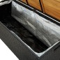 vidaXL Banco de almacenamiento de jardín ratán sintético negro 120 cm vidaXL Banco de almacenamiento de jardín ratán sintético negro 120 cm