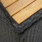 vidaXL Banco de almacenamiento de jardín ratán sintético negro 120 cm vidaXL Banco de almacenamiento de jardín ratán sintético negro 120 cm