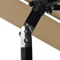 vidaXL Sombrilla de 3 niveles con poste de aluminio gris taupé 2,5 m vidaXL Sombrilla de 3 niveles con poste de aluminio gris taupé 2,5 m