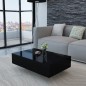 vidaXL Mesa de centro rectangular negra con brillo vidaXL Mesa de centro rectangular negra con brillo