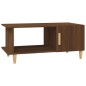 vidaXL Mesa de centro madera contrachapada roble marrón 90x50x40 cm vidaXL Mesa de centro madera contrachapada roble marrón 90x50x40 cm