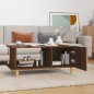vidaXL Mesa de centro madera contrachapada roble marrón 90x50x40 cm vidaXL Mesa de centro madera contrachapada roble marrón 90x50x40 cm