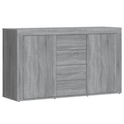 vidaXL Aparador de madera contrachapada gris Sonoma 120x36x69 cm