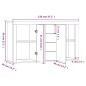 vidaXL Aparador de madera contrachapada gris Sonoma 120x36x69 cm vidaXL Aparador de madera contrachapada gris Sonoma 120x36x69 cm