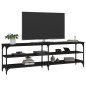 vidaXL Mueble de TV madera contrachapada negro 160x30x50 cm vidaXL Mueble de TV madera contrachapada negro 160x30x50 cm