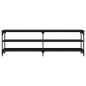 vidaXL Mueble de TV madera contrachapada negro 160x30x50 cm vidaXL Mueble de TV madera contrachapada negro 160x30x50 cm