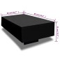 vidaXL Mesa de centro rectangular negra con brillo vidaXL Mesa de centro rectangular negra con brillo