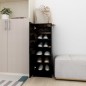 vidaXL Mueble zapatero de aglomerado negro 32x35x92 cm