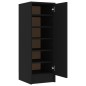 vidaXL Mueble zapatero de aglomerado negro 32x35x92 cm