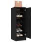 vidaXL Mueble zapatero de aglomerado negro 32x35x92 cm