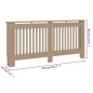 vidaXL Cubierta para radiador MDF 172x19x81 cm vidaXL Cubierta para radiador MDF 172x19x81 cm