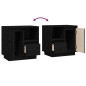 vidaXL Mesitas de noche 2 uds madera maciza de pino negro 50x34x50 cm vidaXL Mesitas de noche 2 uds madera maciza de pino negro 50x34x50 cm