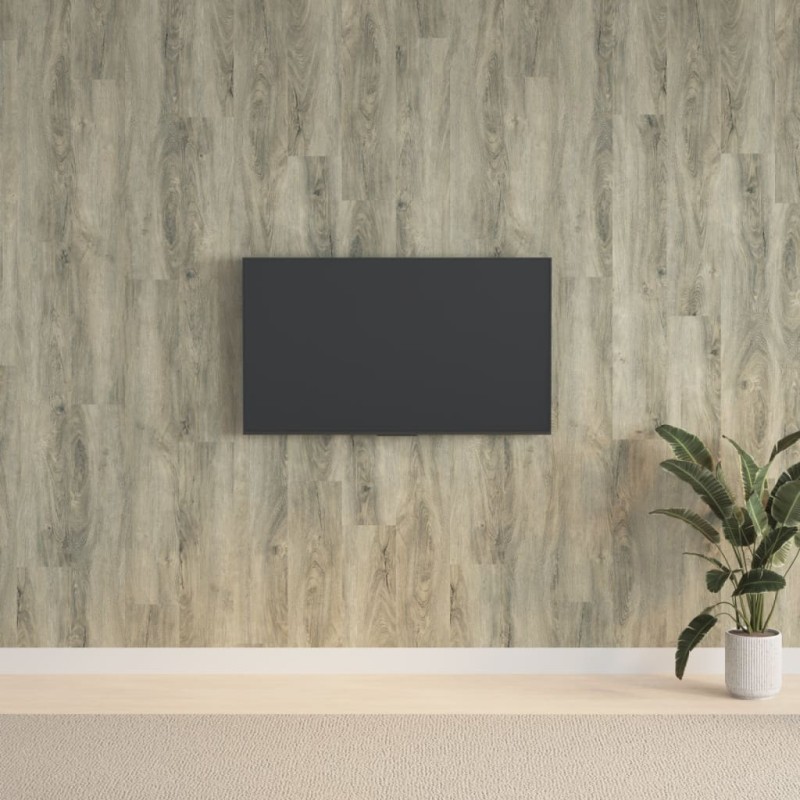 vidaXL Paneles de pared con aspecto de madera PVC gris 2,06 m² vidaXL Paneles de pared con aspecto de madera PVC gris 2,06 m²